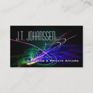 Le DJ - Cartes de visite de norme de noir