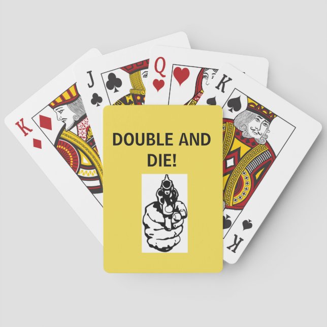 LE DOUBLE ET MEURENT DES CARTES DE JEU (dos)