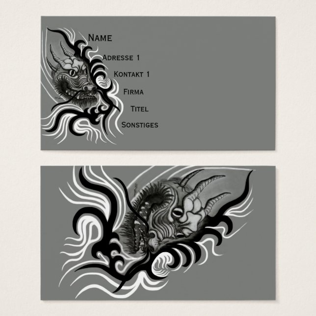 Le dragon chinois à la toiture de tatouage (Devant & derrière)