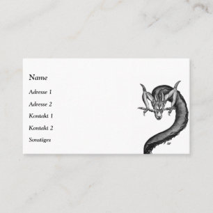 Le dragon chinois en Carte de visite tatouage