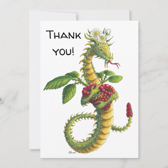 Le dragon de Razzler - carte de remerciements (Devant)
