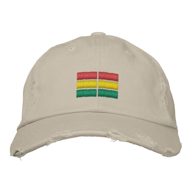Le drapeau bolivien Casquette de baseball brodé (Devant)