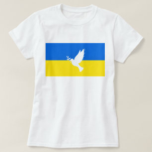 Le drapeau de l'Ukraine soutient les T-shirts de l