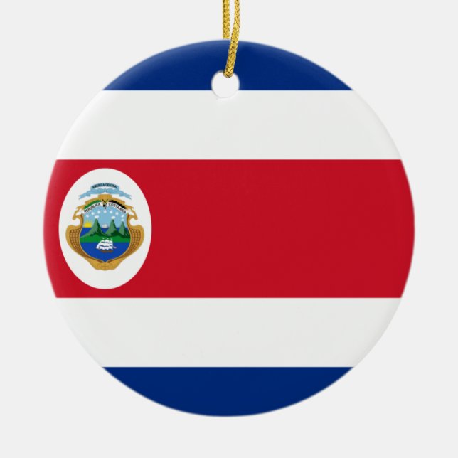 Le drapeau du Costa Rica Ornement en céramique (Devant)