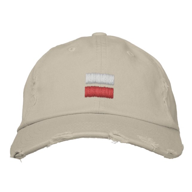 Le drapeau polonais Casquette de baseball brodé (Devant)
