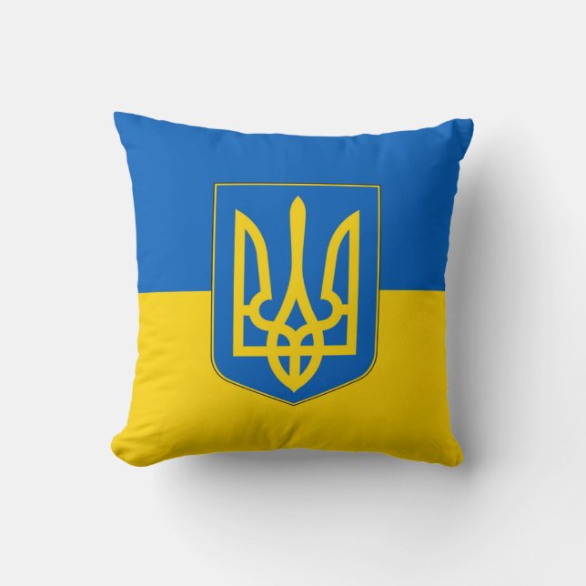 Le drapeau ukrainien sur le Coussin américain MoJo (Recto)