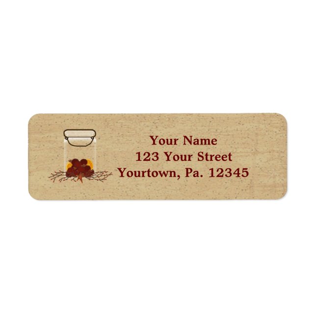 Le Étiquette de adresse de Jar Fixin (Devant)