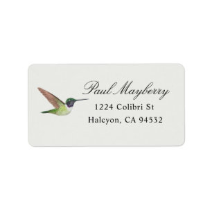 Le Étiquette de adresse des colibris d'Anna