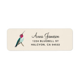 Le Étiquette de adresse des colibris d'Anna