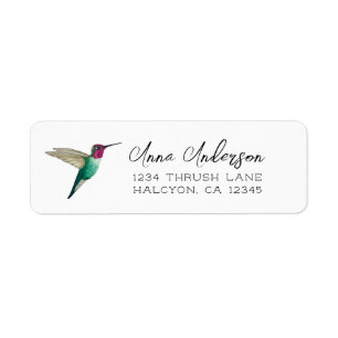 Le Étiquette des colibris d'Anna