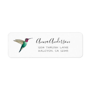 Le Étiquette des colibris d'Anna