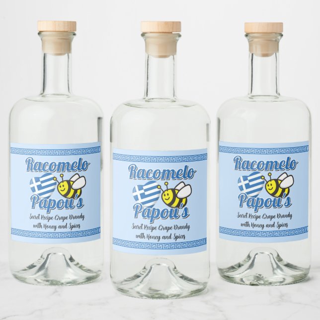 Le Étiquette Racomelo de Papou (Bouteilles)
