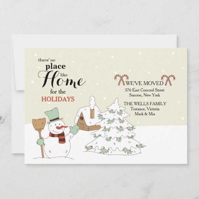 Le Faire-part de déménagement de Snowman (Devant)