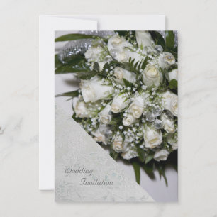 Le Faire-part de mariage du bouquet White Roses
