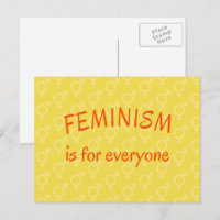 Le féminisme pour tout le monde Carte postale jaun