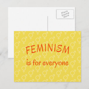 Le féminisme pour tout le monde Carte postale jaun
