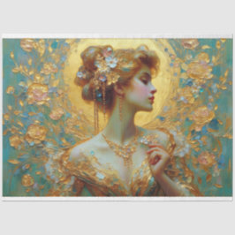 Le Femme Art Nouveau Beauty Romance Dekoupage Seidenpapier