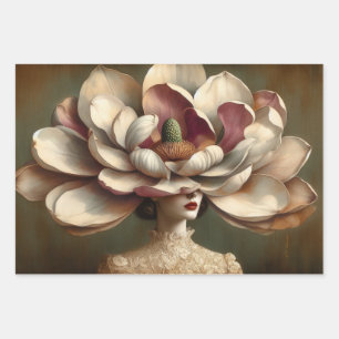 Le Femme Magnolia Decoupage Wrapping Geschenkpapie Geschenkpapier Set
