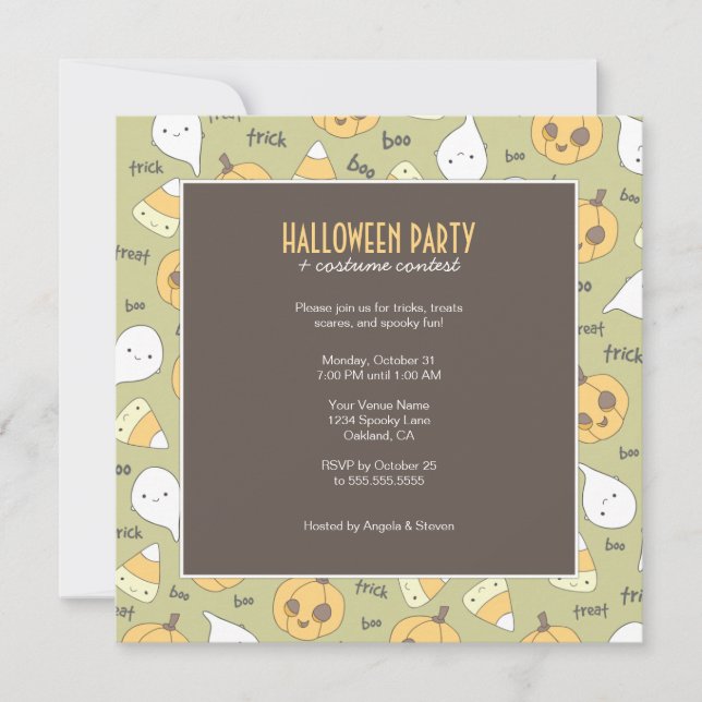 Le festin de tour huent ! invitations de partie de (Devant)