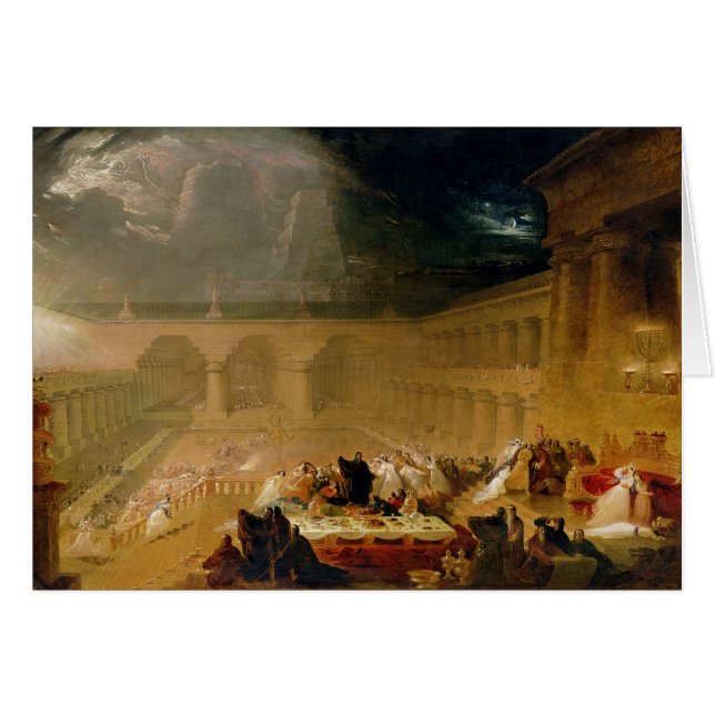 Le festin du Belshazzar (huile sur la toile) (Devant horizontal)