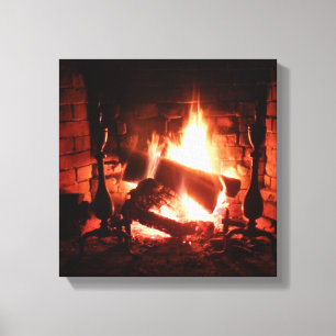 Le feu dans la toile de cheminée