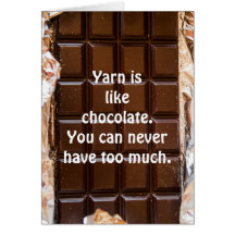 Le fil est comme le chocolat, carte drôle, fil