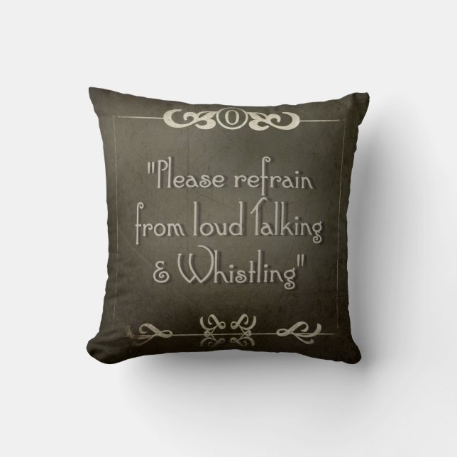 Le FILM SILENCIEUX s'abstiennent svp… le COUSSIN (Recto)