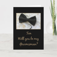 Le fils veuillez être mon Groomsman - invitation