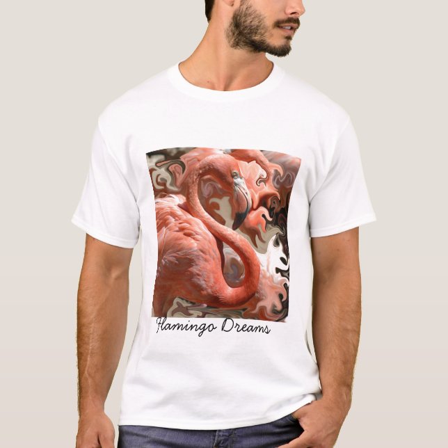Le Flamant rose rêve le T-shirt (Devant)