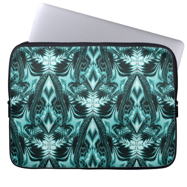 Le Fleurs en Turquoise... Laptopschutzhülle (Vorderseite)