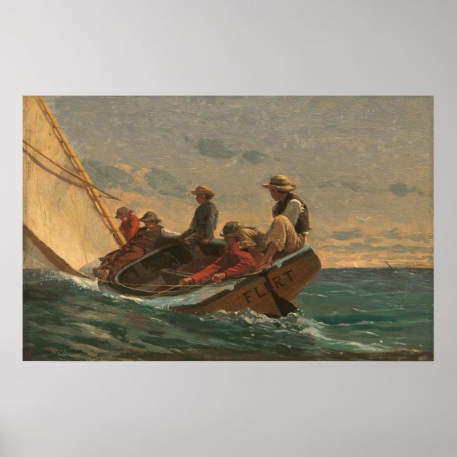 Le Flirt - Winslow Homer Poster des Beaux-Arts (Devant)