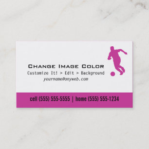 Le football - carte de visite personnel