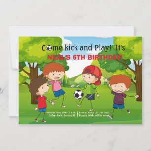 Le football dans le parc Invitation