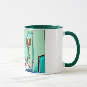Le football est la vie a dessiné la tasse de caf