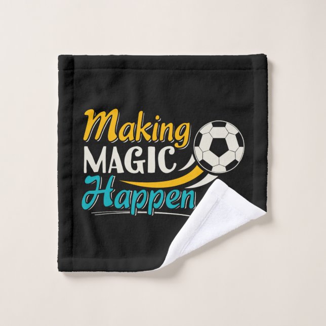 Le football fait la magie (Gant de toilette)