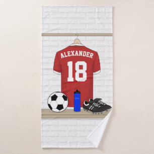 Le football Jersey rouge et blanc personnalisé du