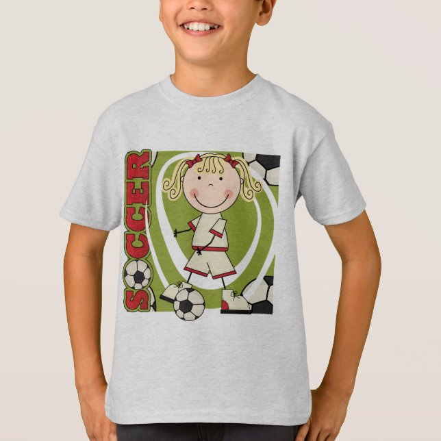 Le FOOTBALL - T-shirts et cadeaux blonds de fille (Devant)