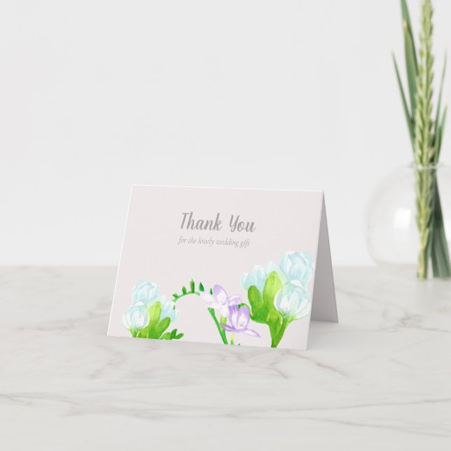 Le freesia d'aquarelle fleurit le Merci (Devant)