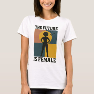 Le Futur Est Féminin T-Shirt Féministe Rétro Gras