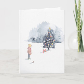 Le Garçon découvre la carte de note d'arbre
