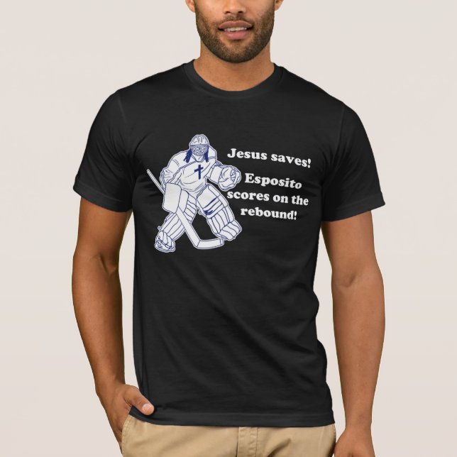 Le GARDIEN DE BUT JÉSUS SAUVE le T-shirt (Devant)