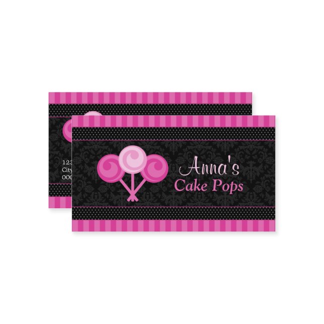 Le gâteau saute des cartes de visite de (Devant/Arrière en situation)