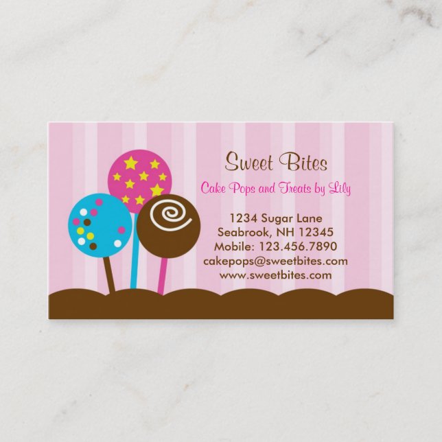 Le gâteau saute le carte de visite de boulangerie (Devant)