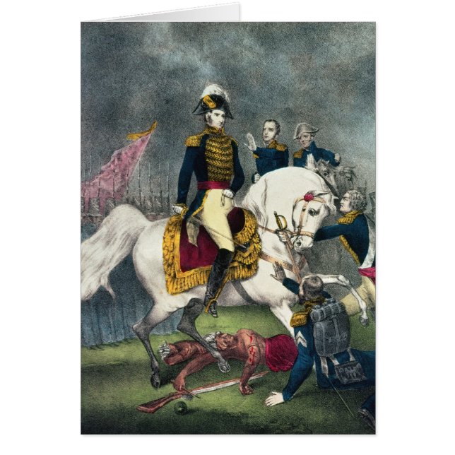 Le Général William H. Harrison à la bataille (Devant)