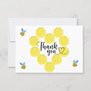 Le genre d'abeilles révèle la carte de remerciemen