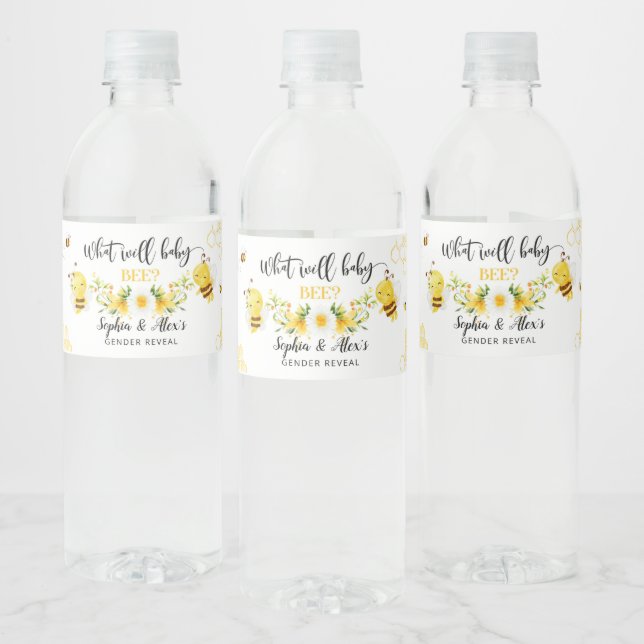 Le genre d'abeilles révèle le étiquette de bouteil (Bouteilles)