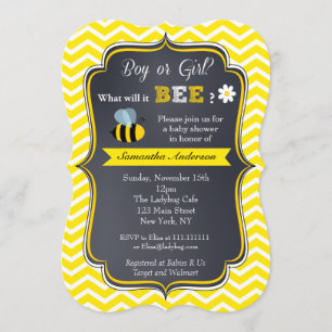 Le genre indiquent des invitations de baby shower