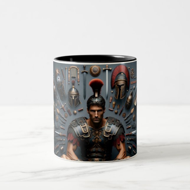 Le gladiateur romain Valor Knolling Mug (Centre)