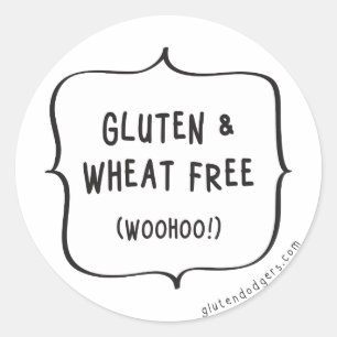 Le gluten et le blé libèrent des autocollants