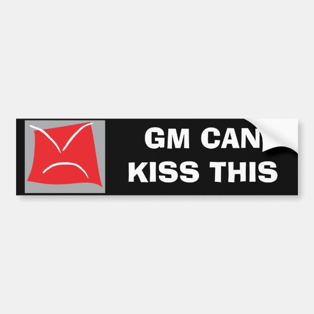 Le "GM PEUT EMBRASSER CET" autocollant pour des (Devant)